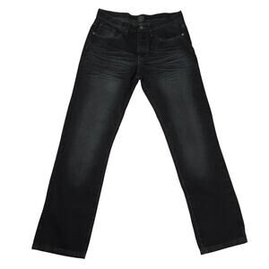 M.Society Jeans Black‎ Denim Washed Cotton Blend Stretch Faded Men's 32 x 30